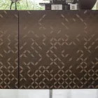 Metallisk Moka lakeret stue skænk med 3D dekoration Made in Italy - Maple Viadurini