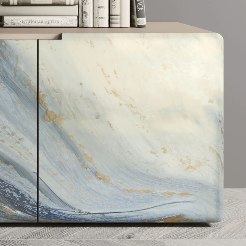 Stue skænk med 3 døre i forskellige finish Made in Italy - Ole Viadurini