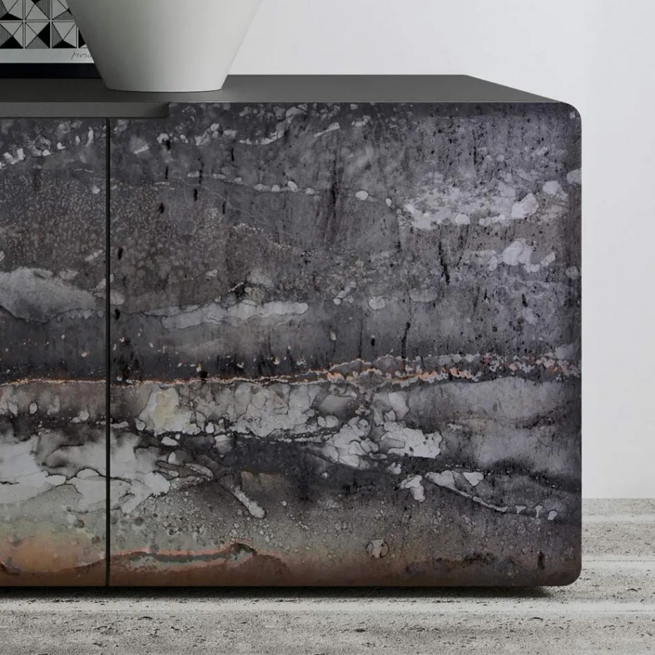 Stue skænk med 3 døre i forskellige finish Made in Italy - Ole Viadurini