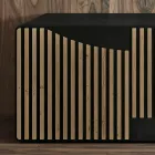 Stue skænk med 3 døre i nordisk knudet eg finish - Linda Viadurini