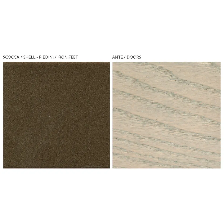 Stueskænk med 3 døre i sandfinish Made in Italy - Jan Viadurini