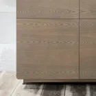 Stueskænk med 4 døre i cappuccino-finish Made in Italy - Eda Viadurini