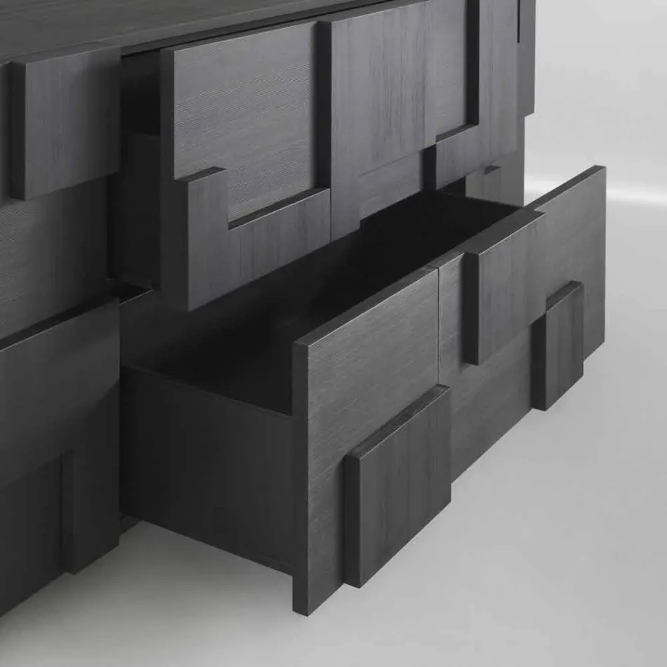 design skænk børstet lærketræ varmebehandlet Azalea Viadurini