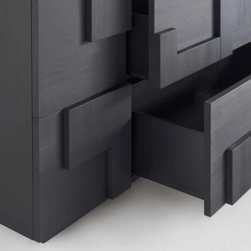 design skænk børstet lærketræ varmebehandlet Azalea Viadurini