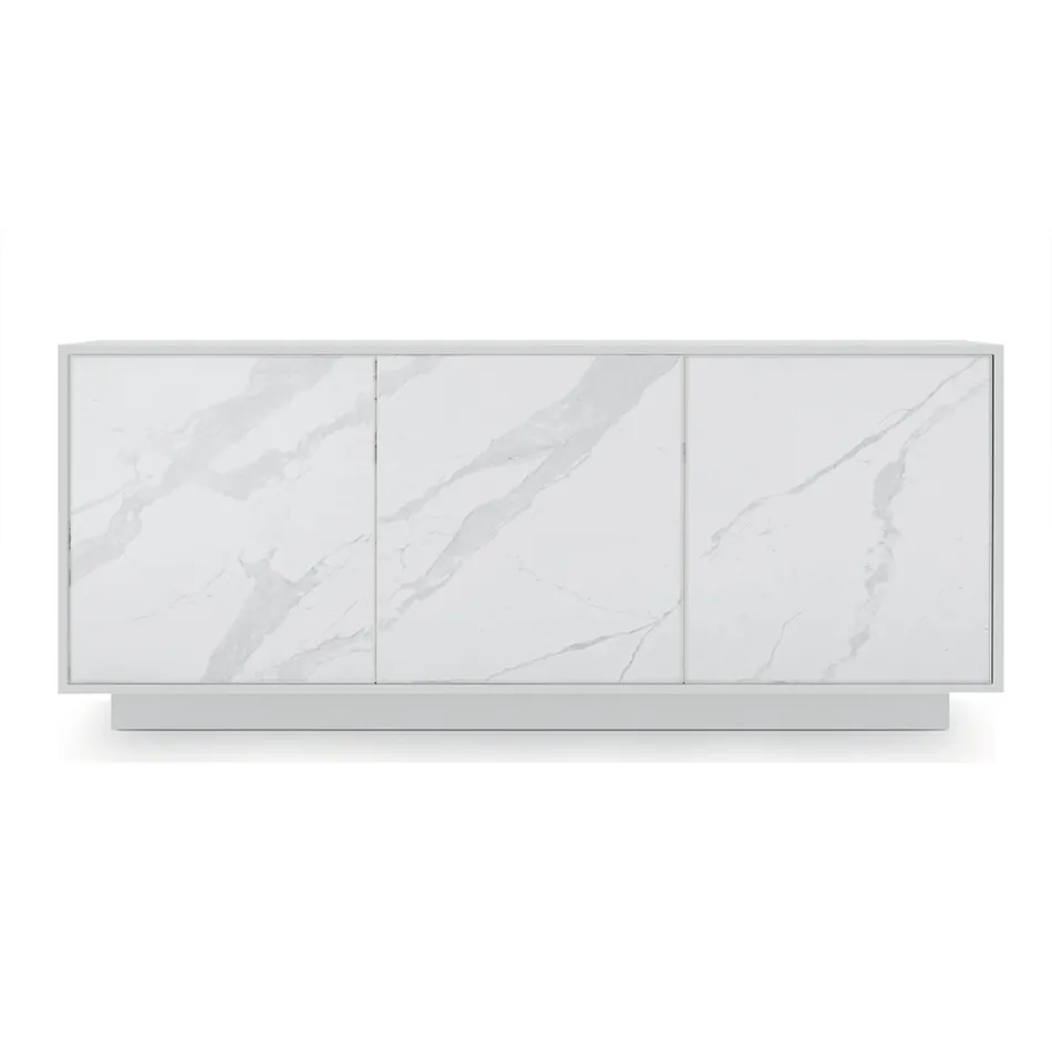 Træskænk med 2 eller 3 låger i HPL laminat Made in Italy - Fiorenza Viadurini