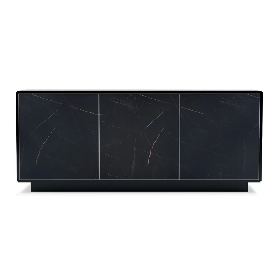 Træskænk med 2 eller 3 låger i HPL laminat Made in Italy - Fiorenza Viadurini