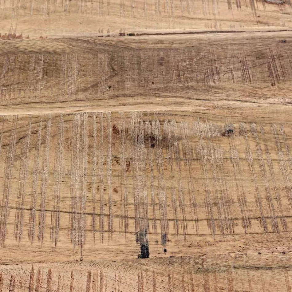 Skænk i akacietræ og stål 2 låger og 3 skuffer Homemotion - Aimune Viadurini