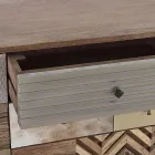 Skænk i mangotræ 2 låger 4 skuffer Etnisk stil Homemotion - Auriel Viadurini