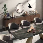 Skænk i Canaletto valnøddefiner Lavet i Italien - Salerno Viadurini