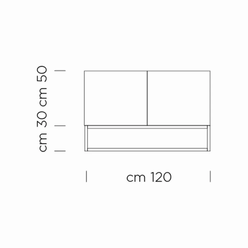 Skænk i Canaletto valnøddefiner Lavet i Italien - Salerno Viadurini
