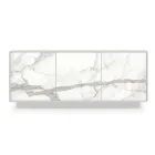 Skænk i lakeret træ med 2 eller 3 keramiske låger lavet i Italien - Fiorenza Viadurini