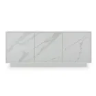 Skænk i lakeret træ med 2 eller 3 keramiske låger lavet i Italien - Fiorenza Viadurini