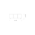 Skænk i matlakeret træ med glaslåger Made in Italy - Fiorenza Viadurini