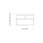 Skænk i granblokplade med Canaletto valnøddefiner - Salerno Viadurini