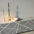 Skænk i mat mudderlakeret Mdf med sokkelbase Made in Italy - Arise Viadurini