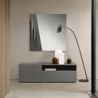 Miral gulvstående skænk i melamin med lineært design, fremstillet i Italien Viadurini