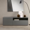 Miral gulvstående skænk i melamin med lineært design, fremstillet i Italien