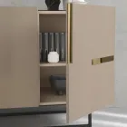 Madia i melamin og Mdf med laminatindsatser fremstillet i Italien - Gordita Viadurini