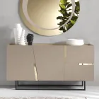 Madia i melamin og Mdf med laminatindsatser lavet i Italien - Gordita Viadurini