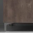 Moderne skænk med tre døre i bronze eller grå melamin fremstillet i Italien - Clemente Viadurini