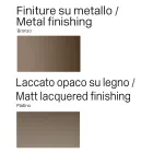 Moderne skænk i træ og buet metal, fremstillet i Italien - Rugiada Viadurini
