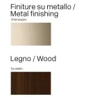 Moderne skænk i træ og buet metal, fremstillet i Italien - Rugiada Viadurini