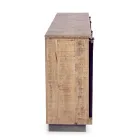 Stue skænk i mangotræ og stål med 2 låger og 3 skuffer - Sinfony Viadurini