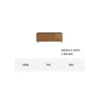 Stue skænk i Mdf og massivt træ 2 eller 3 døre lavet i Italien - Kammer Viadurini