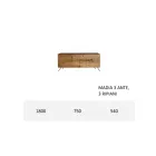 Stue skænk i Mdf og massivt træ 2 eller 3 døre Made in Italy - Kammer Viadurini