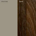 Stue skænk i lakeret Mdf 3 døre med skærmtrykte indlæg - Saronno Viadurini