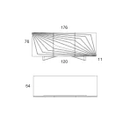 Stue skænk i lakeret Mdf 3 døre med skærmtrykte indlæg - Saronno Viadurini