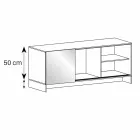 Røget glas stue skænk med bronze spejldør lavet i Italien - Silly Viadurini