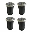 Rund 2W Led Spotlight Marker i 316 rustfrit stål, 4 stk - Solina Viadurini