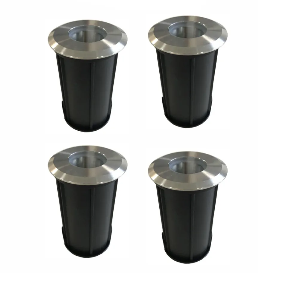 Rund 2W Led Spotlight Marker i 316 rustfrit stål, 4 stk - Solina Viadurini