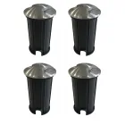 Marker Udendørs forsænket LED-spot i rustfrit stål 4 stk - Rhombus Viadurini