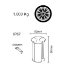 2W Rustfri Stål Forsænket Udendørs Led Marker 4 Stk - Elisir Viadurini
