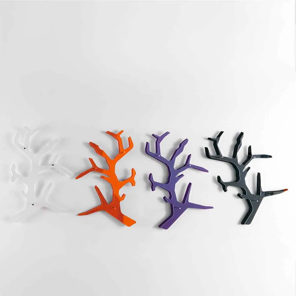 Plexiglas væghylde med kappekroge fremstillet i Italien - neon Viadurini