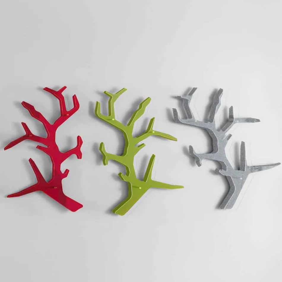 Plexiglas væghylde med kappekroge fremstillet i Italien - neon Viadurini