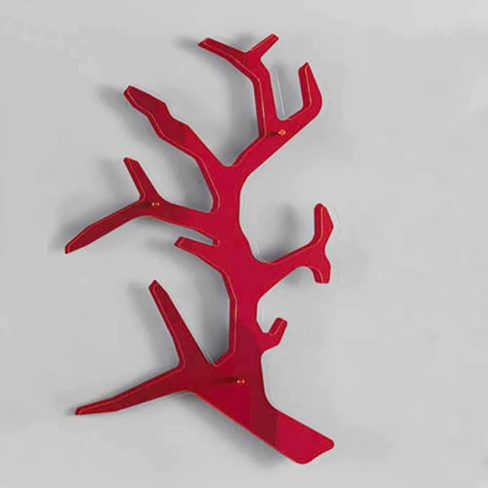 Plexiglas væghylde med kappekroge fremstillet i Italien - neon Viadurini