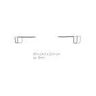 Designhylde i transparent akrylkrystal lavet i Italien - Teride Viadurini