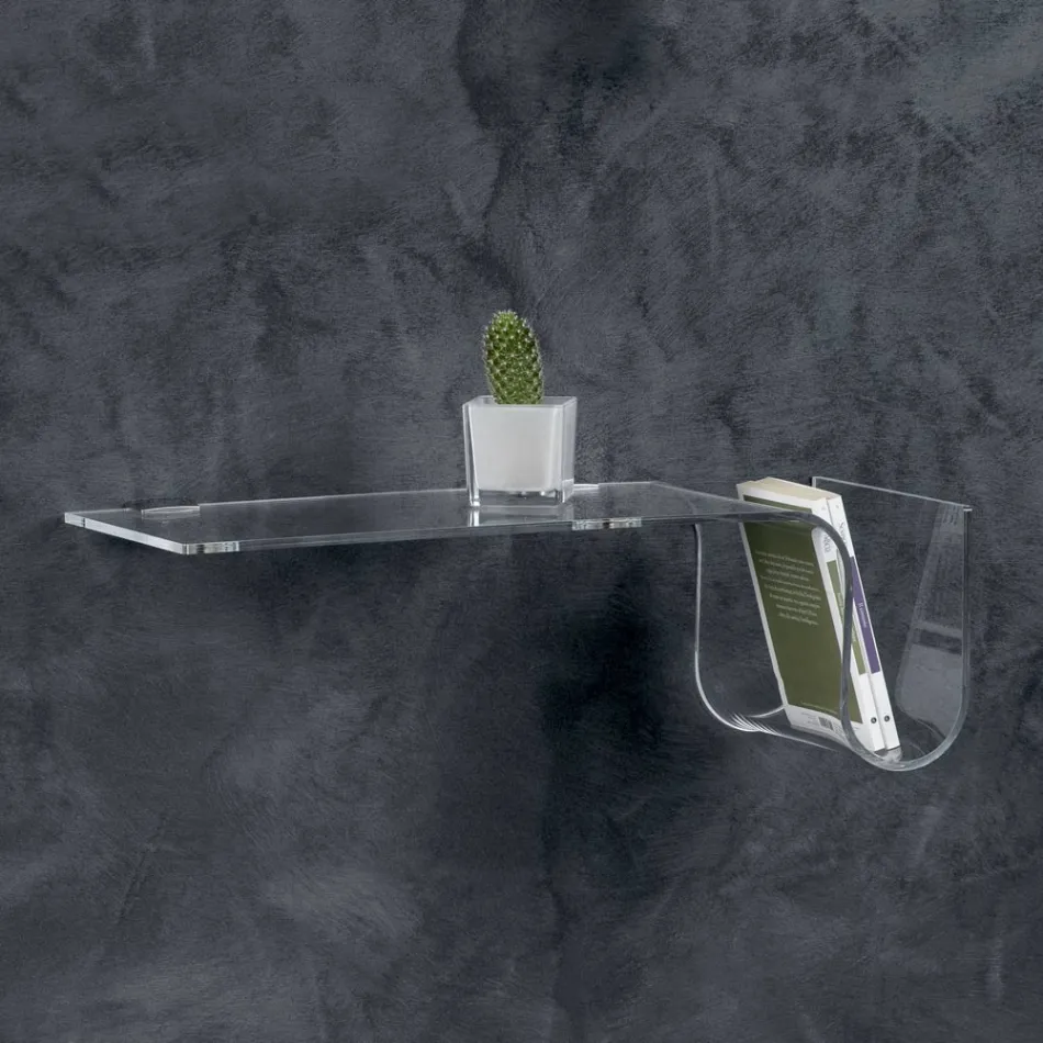 Designhylde i transparent akrylkrystal lavet i Italien - Teride Viadurini