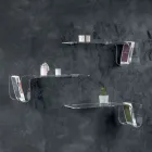 Designhylde i transparent akrylkrystal lavet i Italien - Teride Viadurini