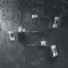 Designhylde i transparent akrylkrystal lavet i Italien - Teride Viadurini