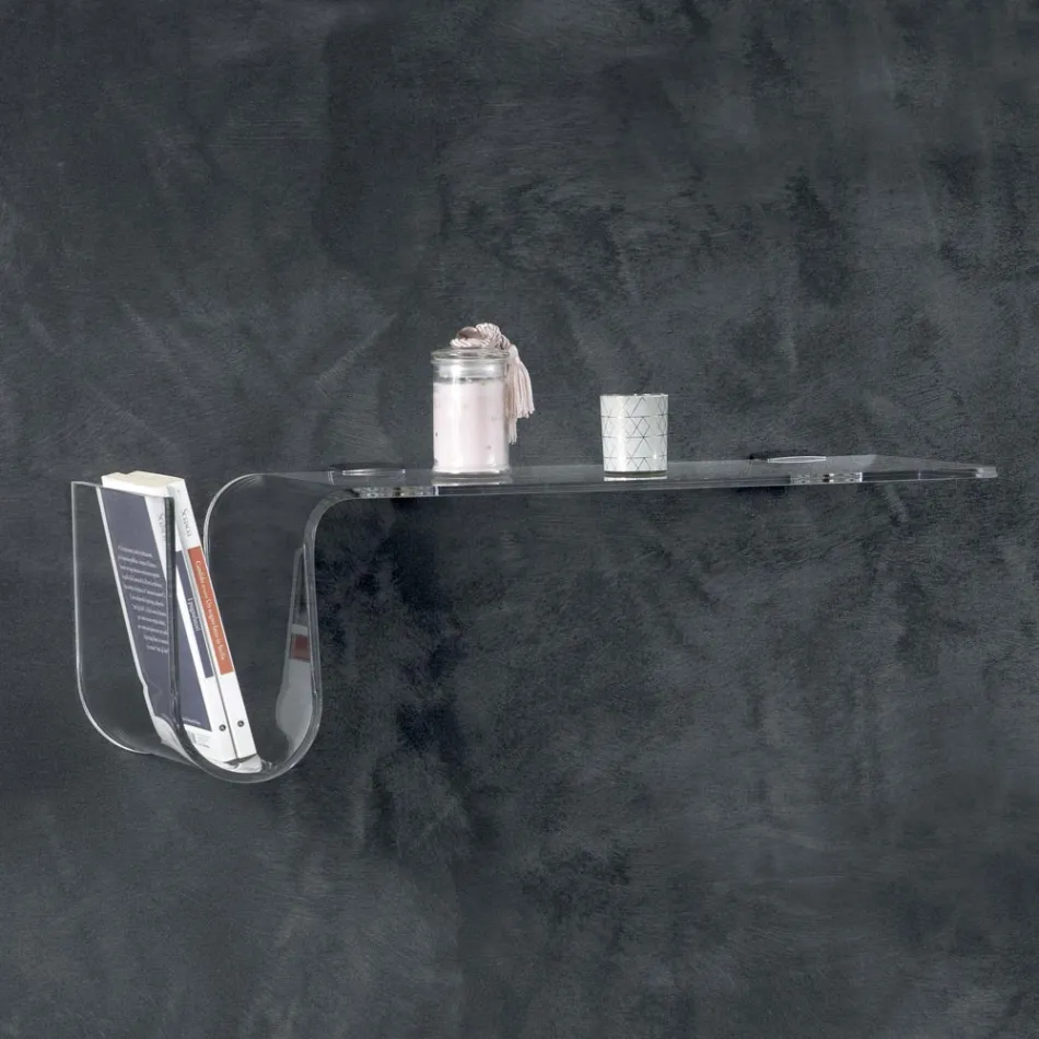 Designhylde i transparent akrylkrystal lavet i Italien - Teride Viadurini