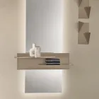 Moderne design metalhylde med to vandrette hylder - Miro Viadurini