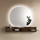 Moderne design metalhylde med to vandrette hylder - Miro Viadurini