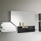 Moderne design metalhylde med to vandrette hylder - Miro Viadurini