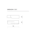 Moderne design metalhylde med to vandrette hylder - Miro Viadurini