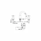 Klassisk 3-hullers mixer i forkromet messing fremstillet i Italien - Zumbo Viadurini