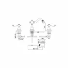 3-huls mixer til bidet i messing Classic Design fremstillet i Italien - Shelly Viadurini